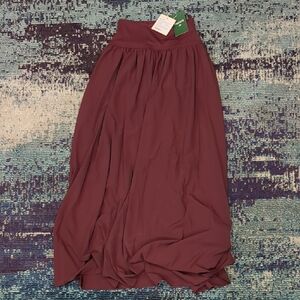HALARA Deep Burgundy Maxi Skirt